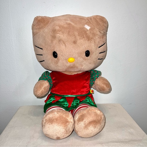 HELLO KITTY BUILD-A-BEAR Gingerbread Christmas Sanrio 18" 2012 NO BOW Elf Outfit - Picture 2 of 14